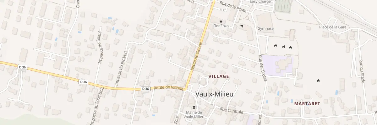 Plan du 34 Rte de Vienne à Vaulx-Milieu