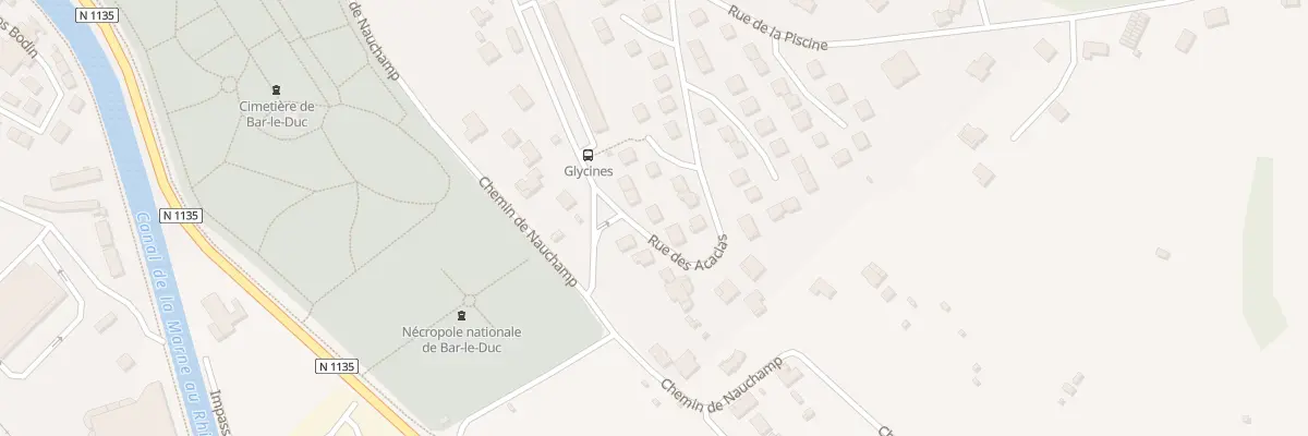 Plan du 2 Rue des Acacias à Bar-le-Duc