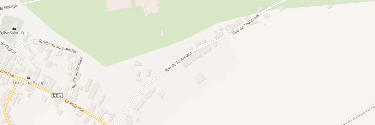 Plan du 14 Rue de Toutenant à Pagny-la-Ville
