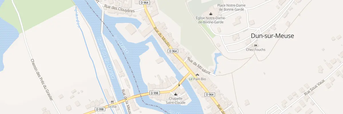 Plan du 11 Rue du Moulin à Dun-sur-Meuse