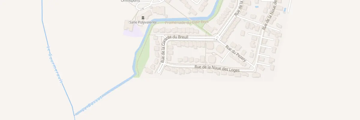 Plan du 28 Rue de la Noue des Loges à Bressey-sur-Tille