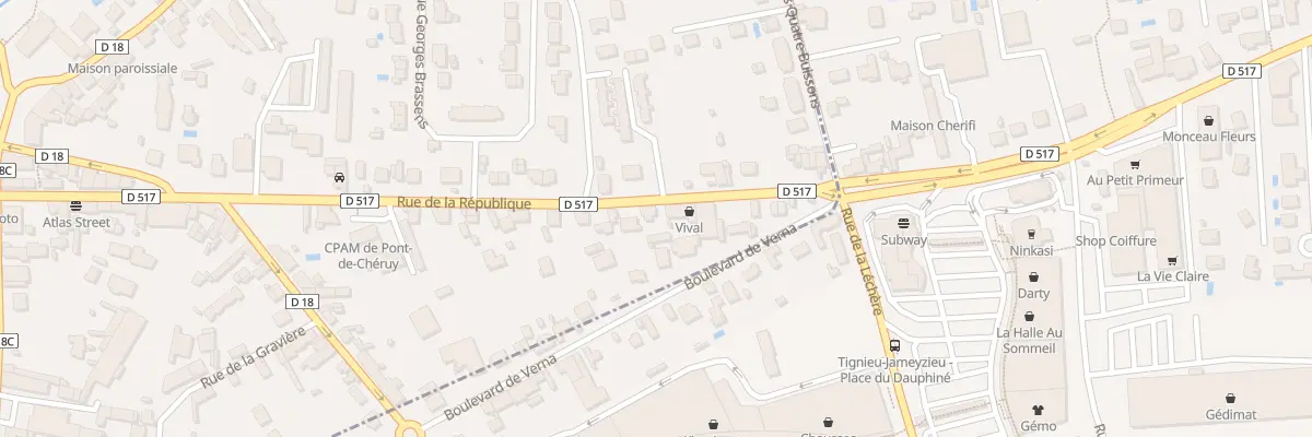 Plan du 86 Rue de la République à Pont-de-Chéruy