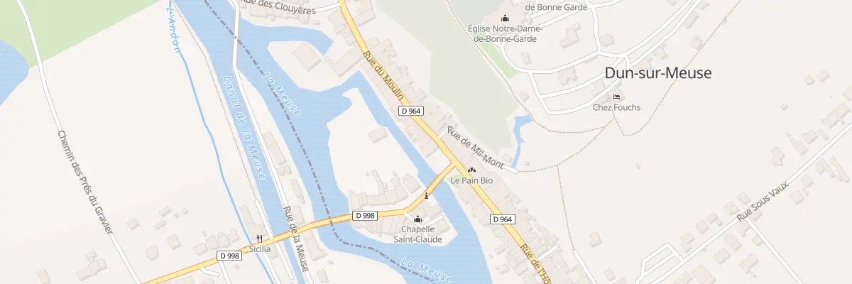 Plan du 1 Rue du Moulin à Dun-sur-Meuse