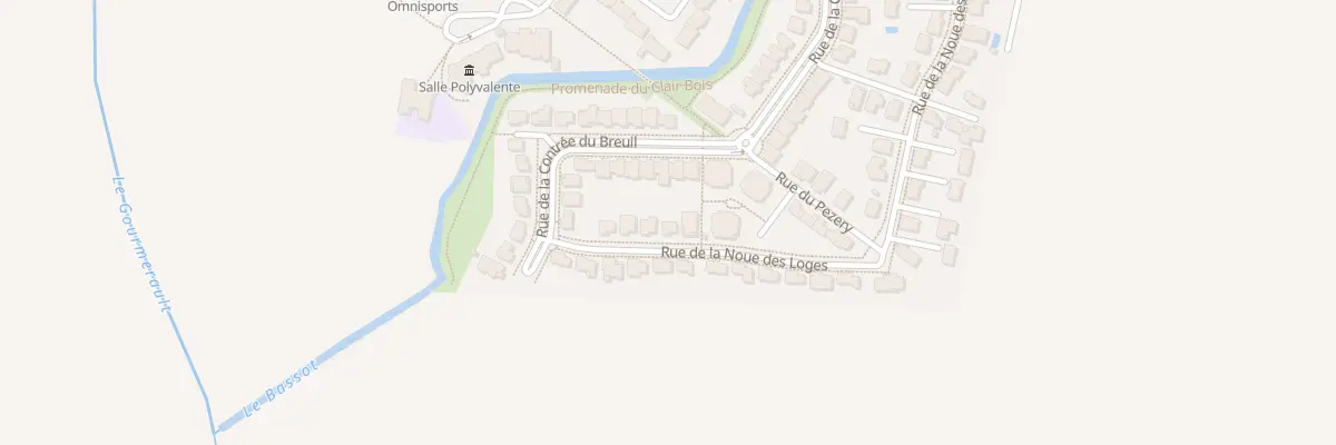 Plan du 22 Rue de la Noue des Loges à Bressey-sur-Tille