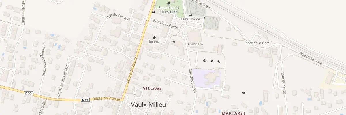 Plan du 15 Rue des Écoles à Vaulx-Milieu