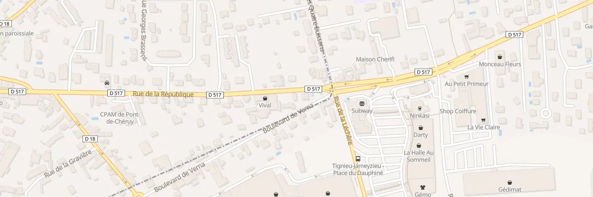 Plan du 96 Rue de la République à Pont-de-Chéruy