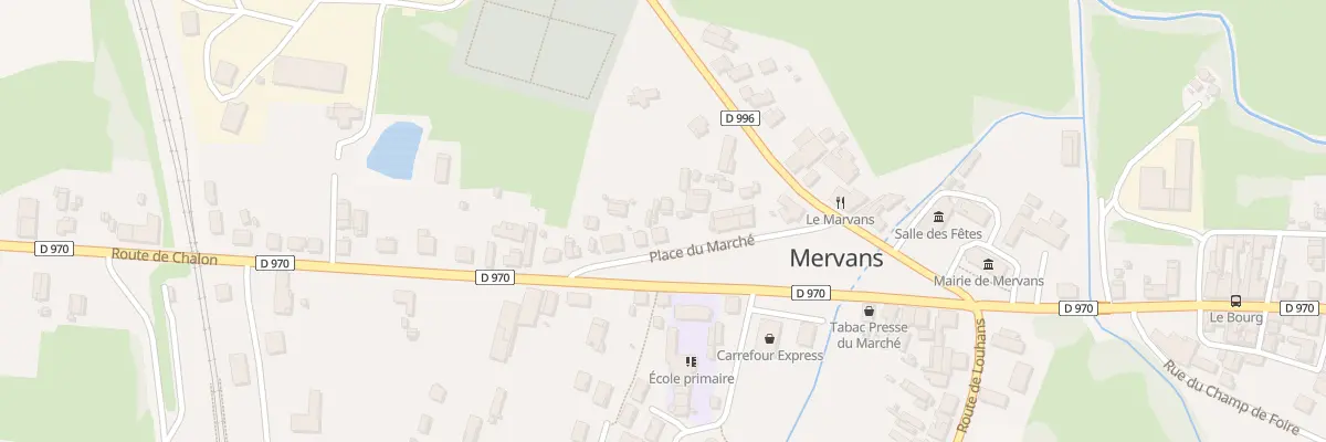 Plan du 22 Pl du Marché à Mervans