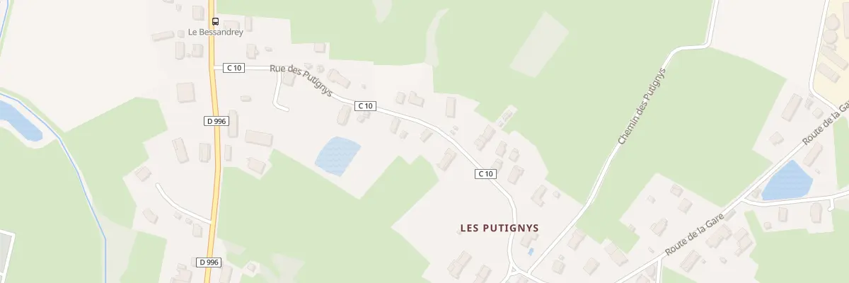 Plan du 10 Rue des Putignys à Simard