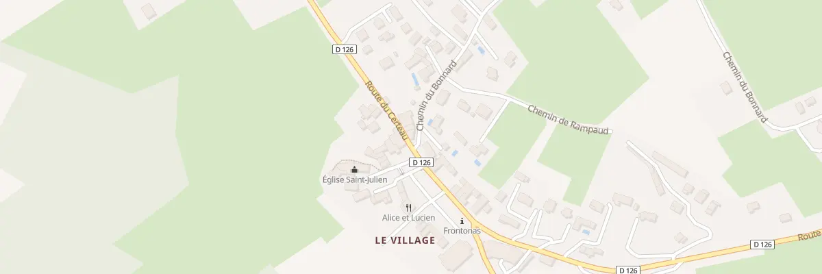 Plan du 1 Rte du Certeau à Frontonas