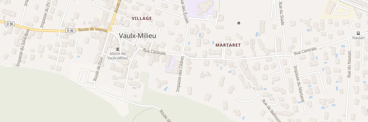 Plan du 20 Rue Centrale à Vaulx-Milieu