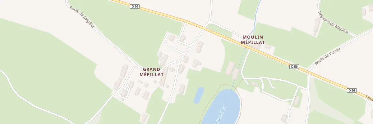 Plan du 105 Rte de Mepillat à Saint-Nizier-le-Bouchoux
