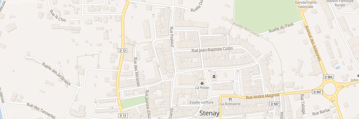 Plan du 8 Rue Pasteur à Stenay