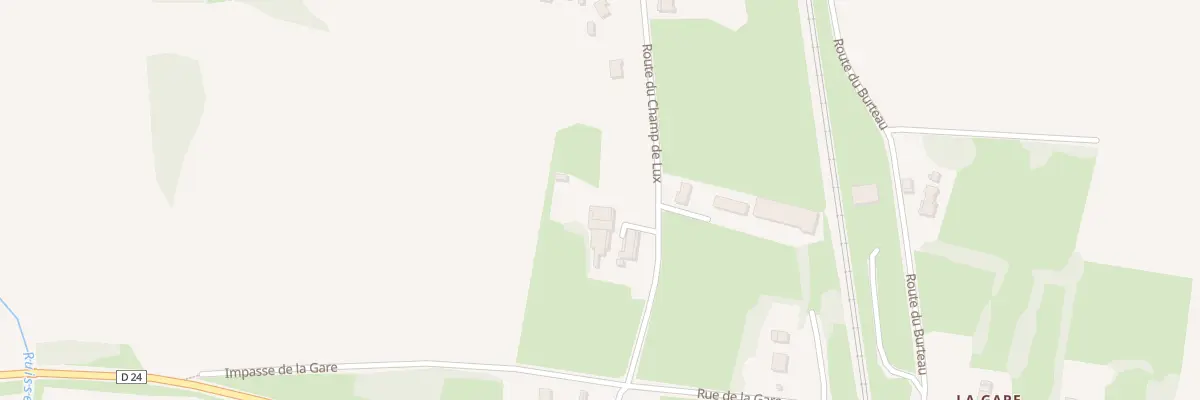 Plan du 38 Rte du Champ de Lux à Devrouze