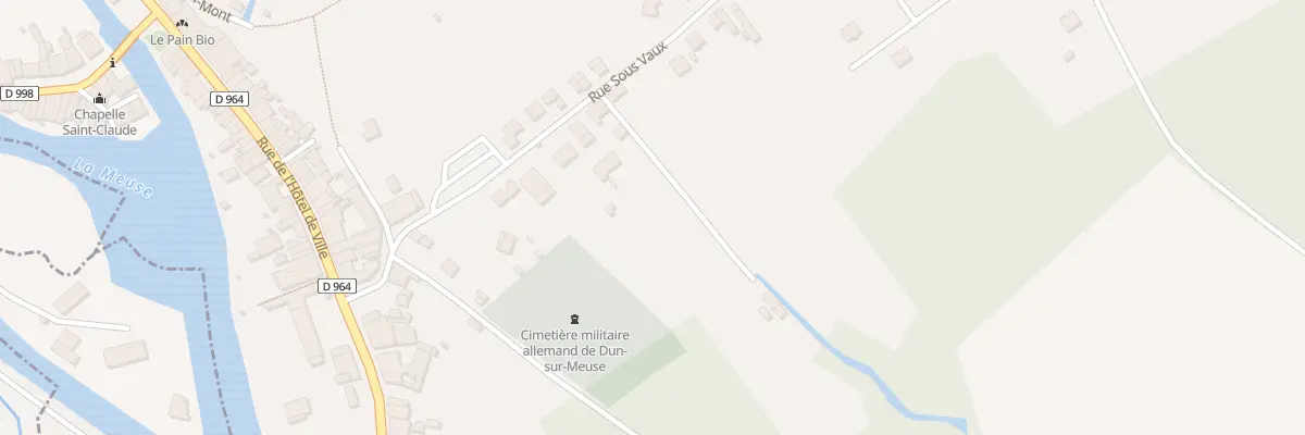Plan du 16B Rue sous Vaux à Dun-sur-Meuse