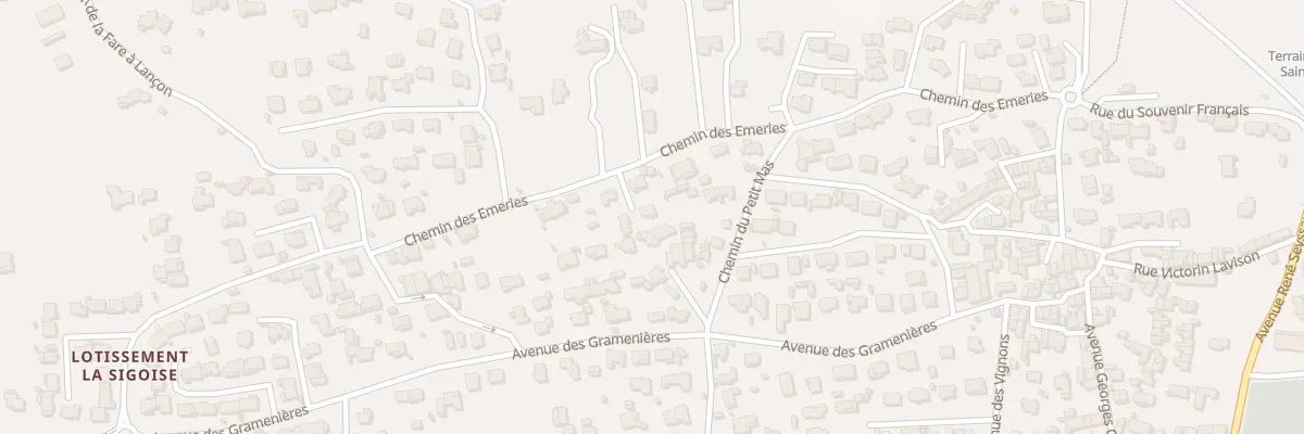 Plan du 385 Che des Emeries à La Fare-les-Oliviers