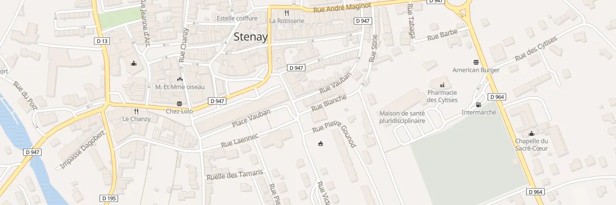 Plan du 1 Rue Blanche à Stenay