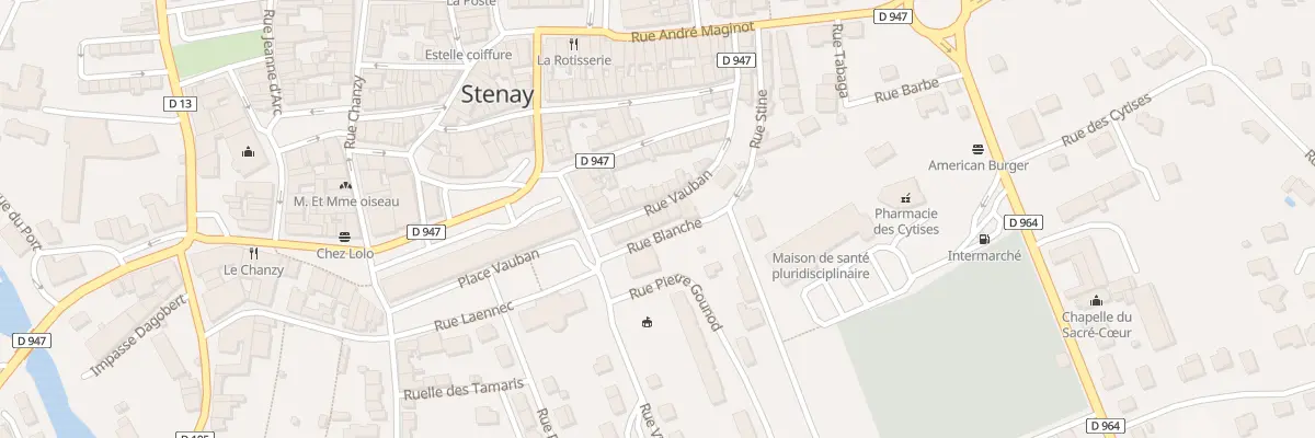 Plan du 9 Rue Blanche à Stenay
