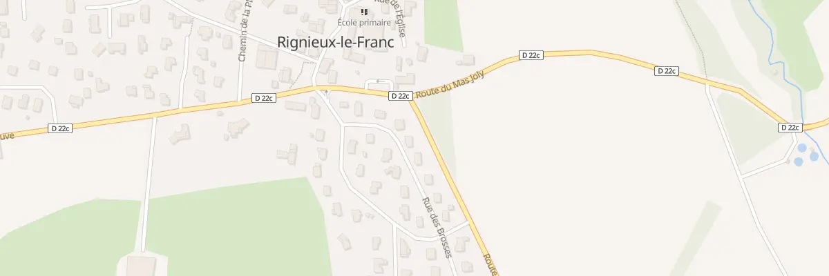 Plan du 590 Rue des Brosses à Rignieux-le-Franc