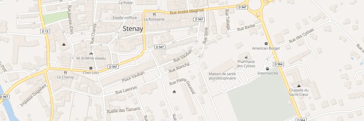 Plan du 13 Rue Blanche à Stenay