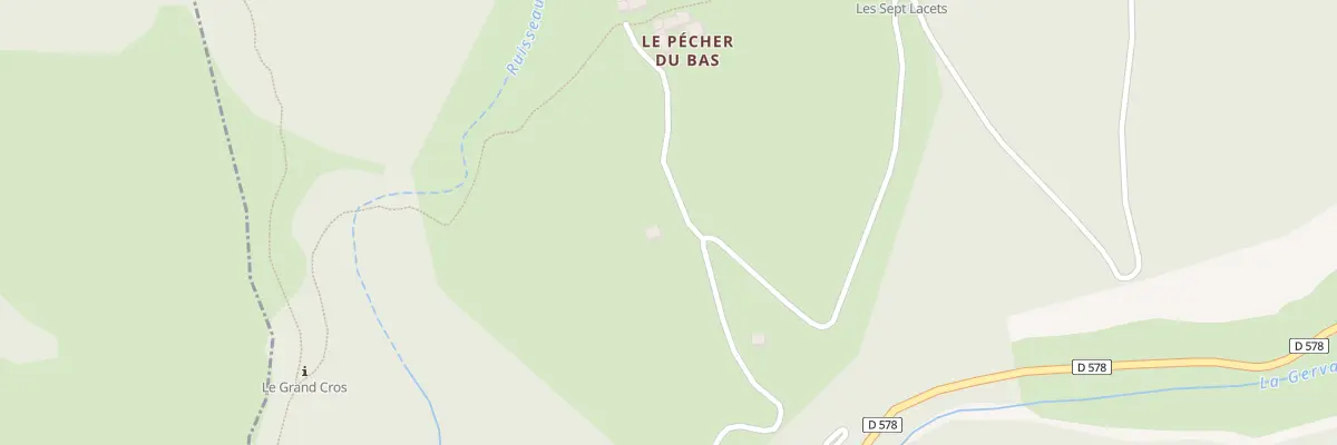Plan du 5106 Le Pecher à Omblèze