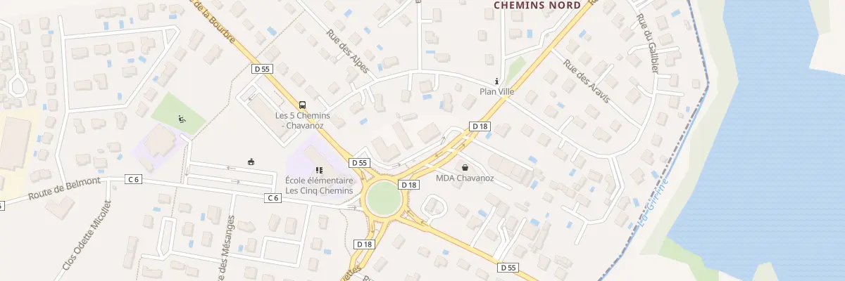 Plan des Cinq Chemins Nord à Chavanoz