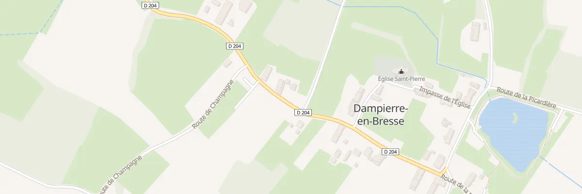 Plan du 2 Rte du Bourg à Dampierre-en-Bresse