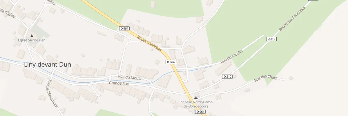 Plan du 25 Rte Nationale à Liny-devant-Dun