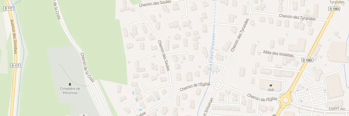Plan du 96 Che des Saules à Péronnas