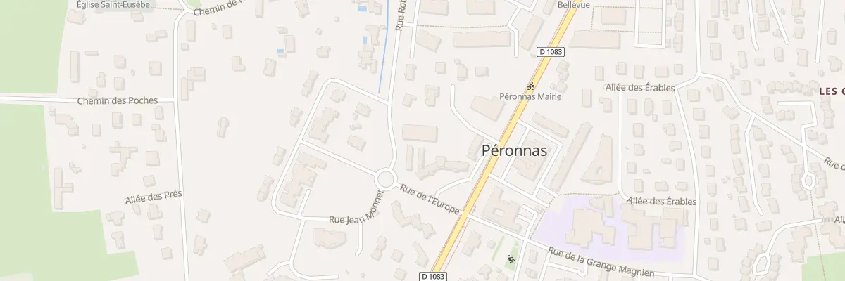 Plan du 8 Rue Robert Schuman à Péronnas