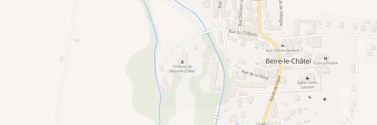 Plan du 13 Rue du Château à Beire-le-Châtel