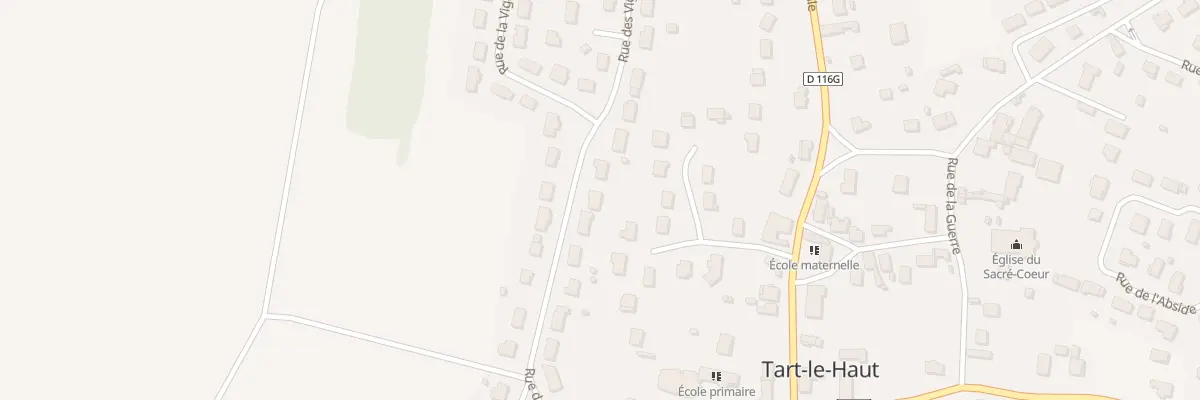 Plan du 16 Rue des Vignes à Tart
