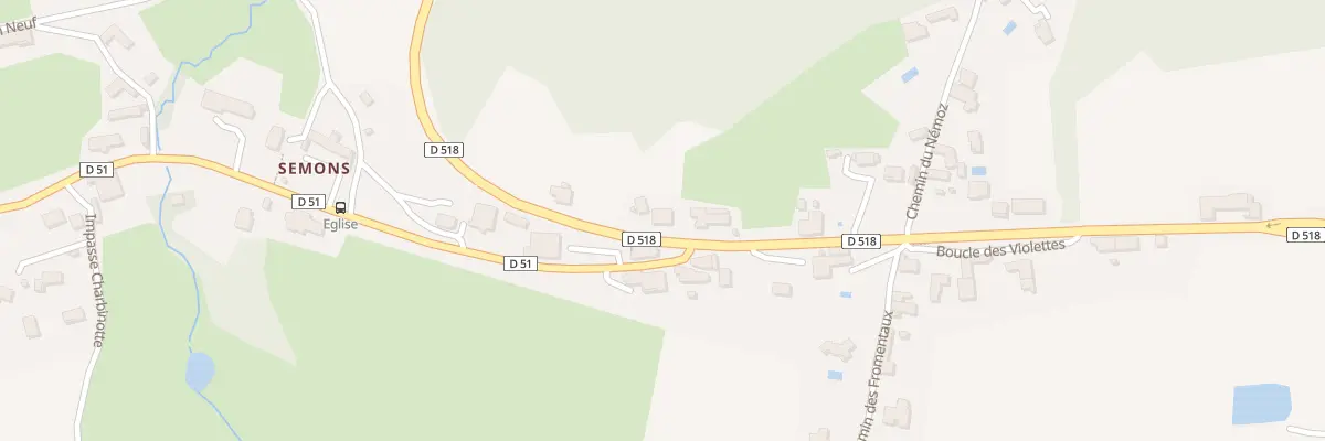Plan du 179 Rte Departementale 518 à Porte-des-Bonnevaux