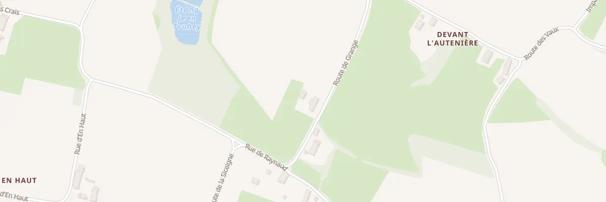 Plan du 1 Rte de Grange à Dampierre-en-Bresse