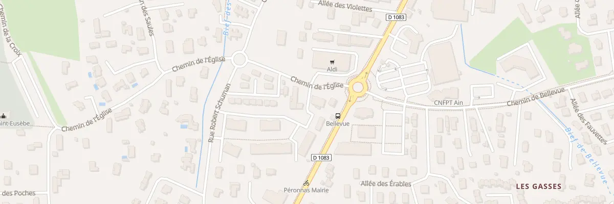 Plan du 140A Rue Robert Schuman à Péronnas