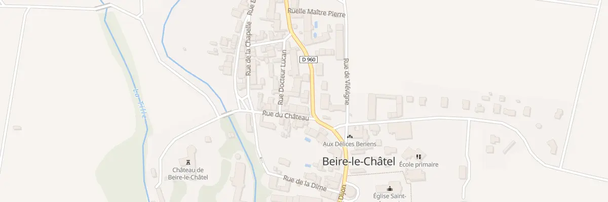 Plan du 1 Rte de Fontaine-Francaise à Beire-le-Châtel
