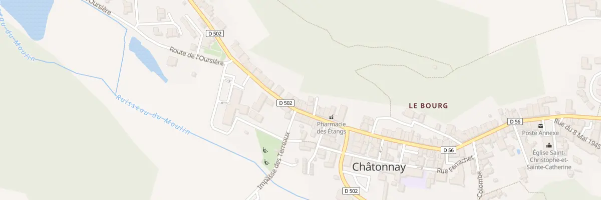 Plan du 25 Rte des Alpes à Châtonnay