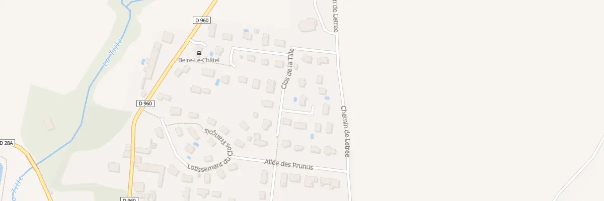 Plan du 21 Rue Clos de la Tille à Beire-le-Châtel