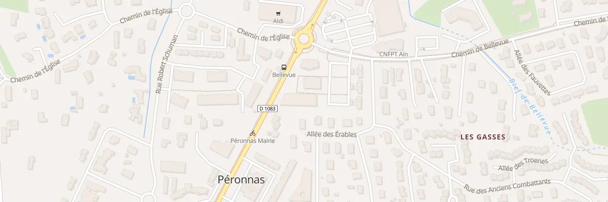 Plan du 1267 Av de Lyon à Péronnas