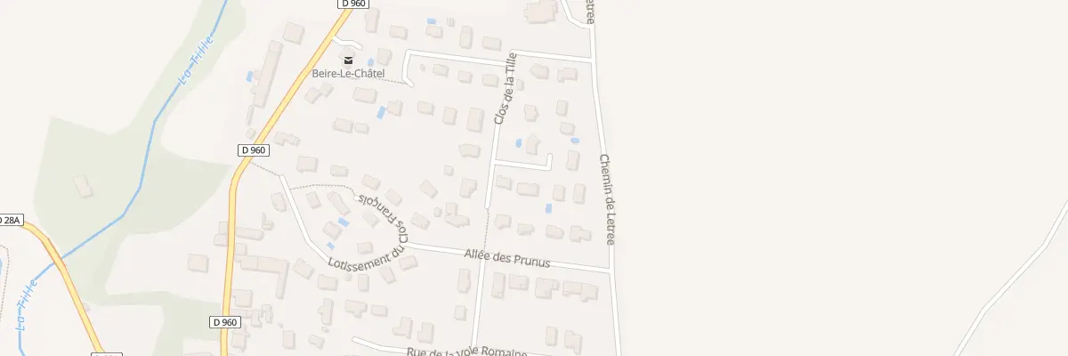 Plan du 22 Rue Clos de la Tille à Beire-le-Châtel