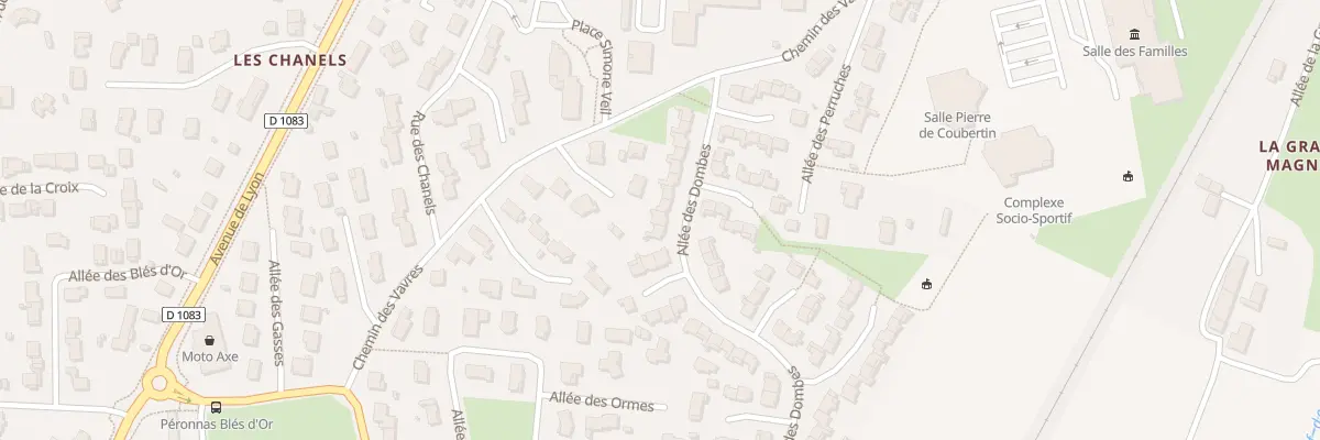 Plan du 9 All des Dombes à Péronnas