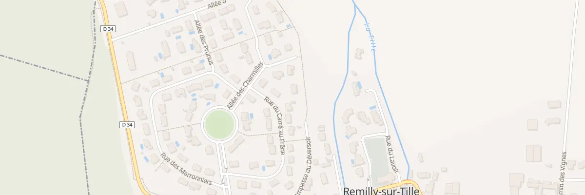 Plan du 22 Rue du Carré au Frêne à Remilly-sur-Tille