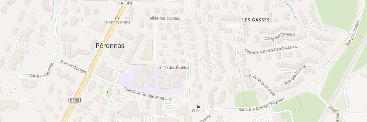 Plan du 2 All des Erables à Péronnas