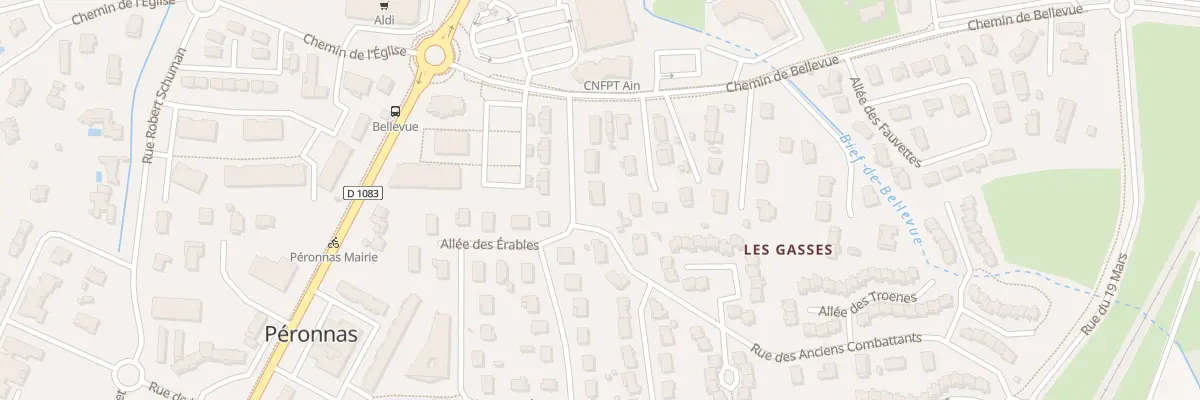 Plan du 22 Rue des Erables à Péronnas