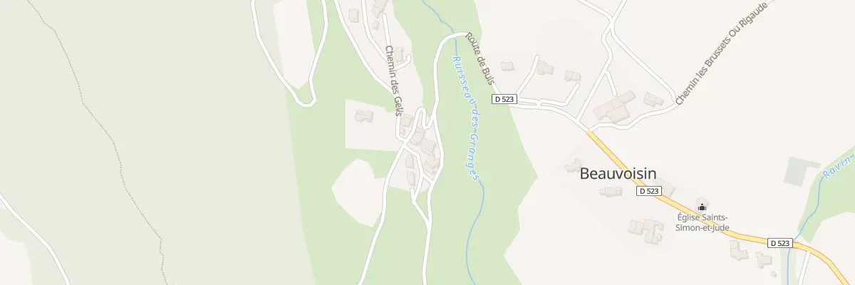 Plan du 5018 Les Granges à Beauvoisin