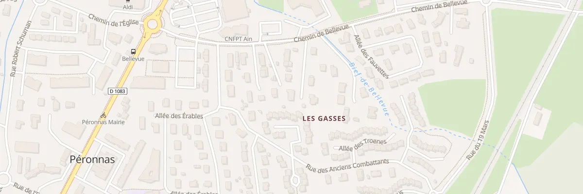Plan du 216 Che de Bellevue à Péronnas