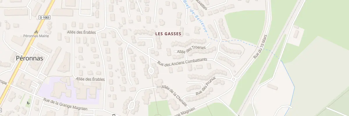 Plan du 3 All des Troènes à Péronnas