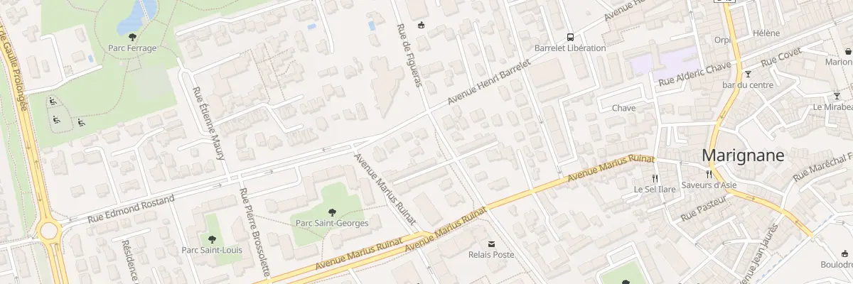 Plan du 1 Rue Edmond Rostand à Marignane