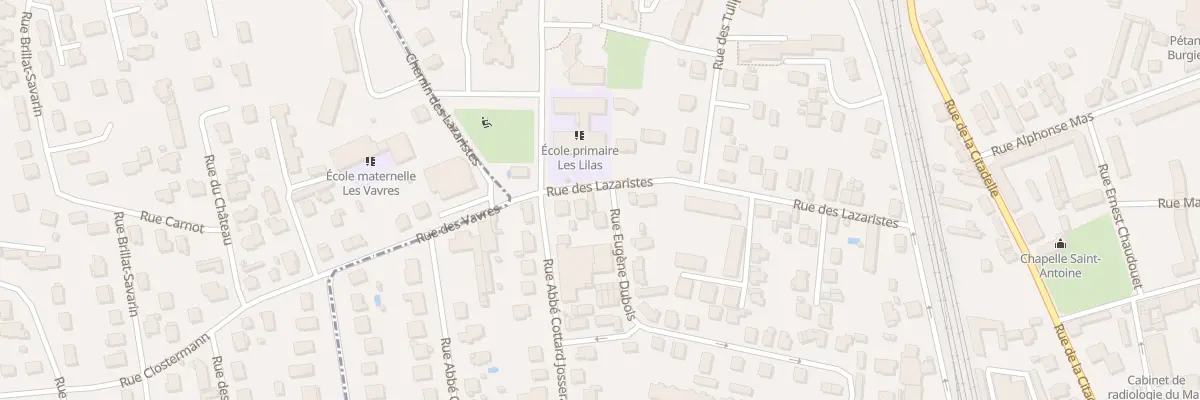 Plan du 27 Rue des Lazaristes à Bourg-en-Bresse