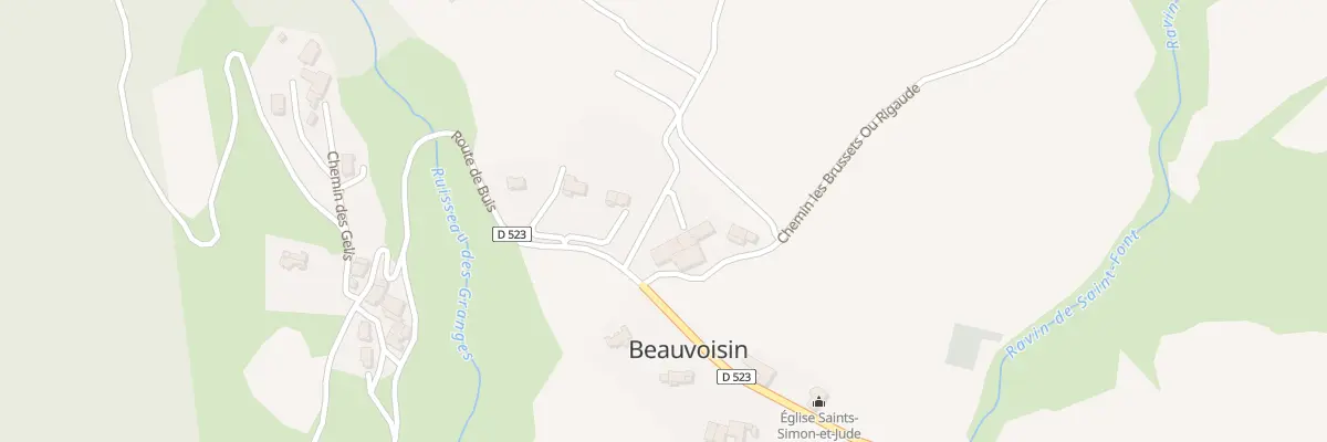 Plan du 5090 Les Brussets Ou Rigaude à Beauvoisin