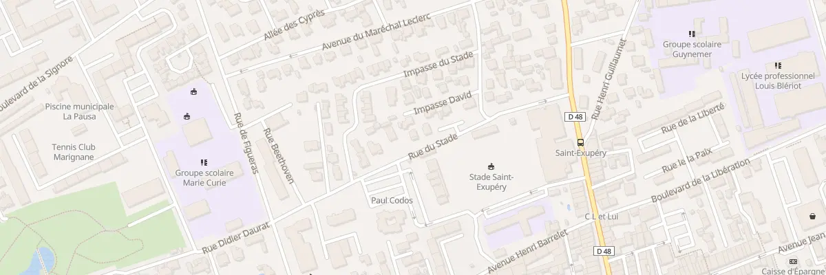 Plan du 12 Rue du Stade à Marignane